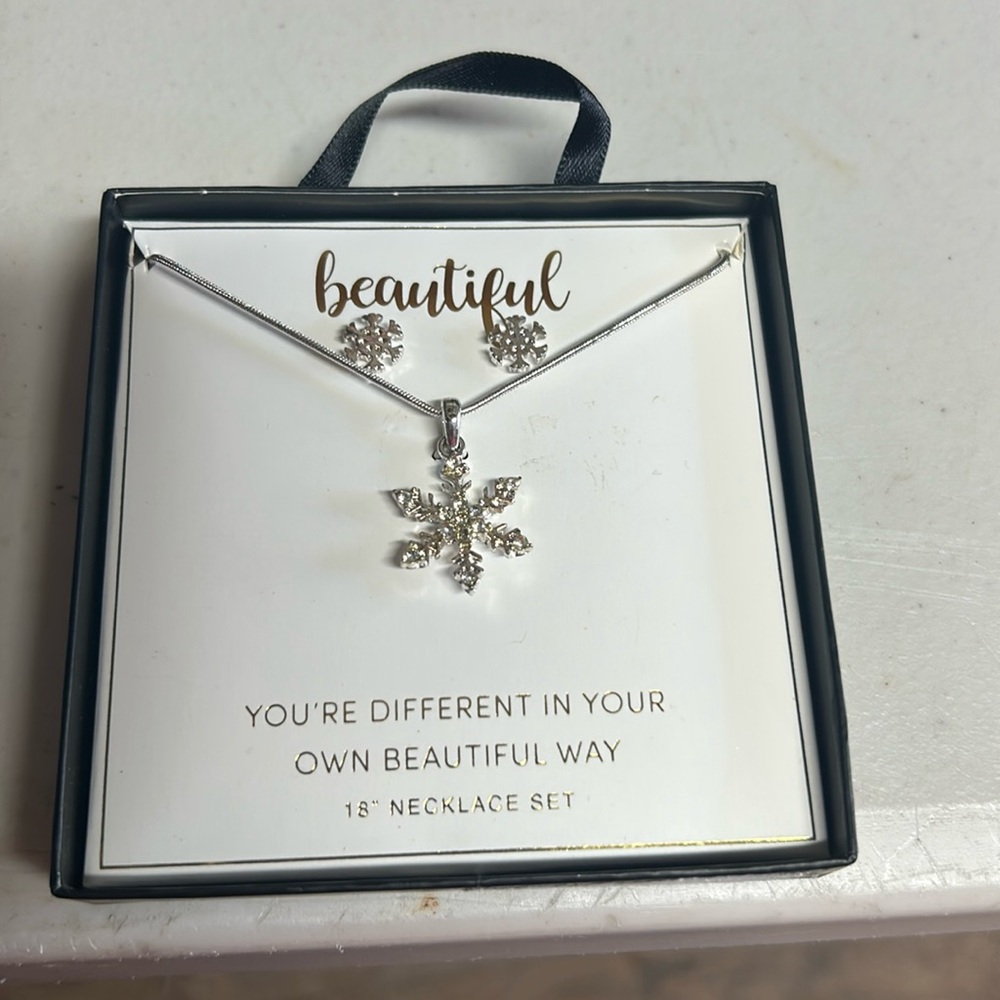 Beautiful 18” necklace and earrings.